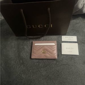 Gucci card case dusty pink 443127